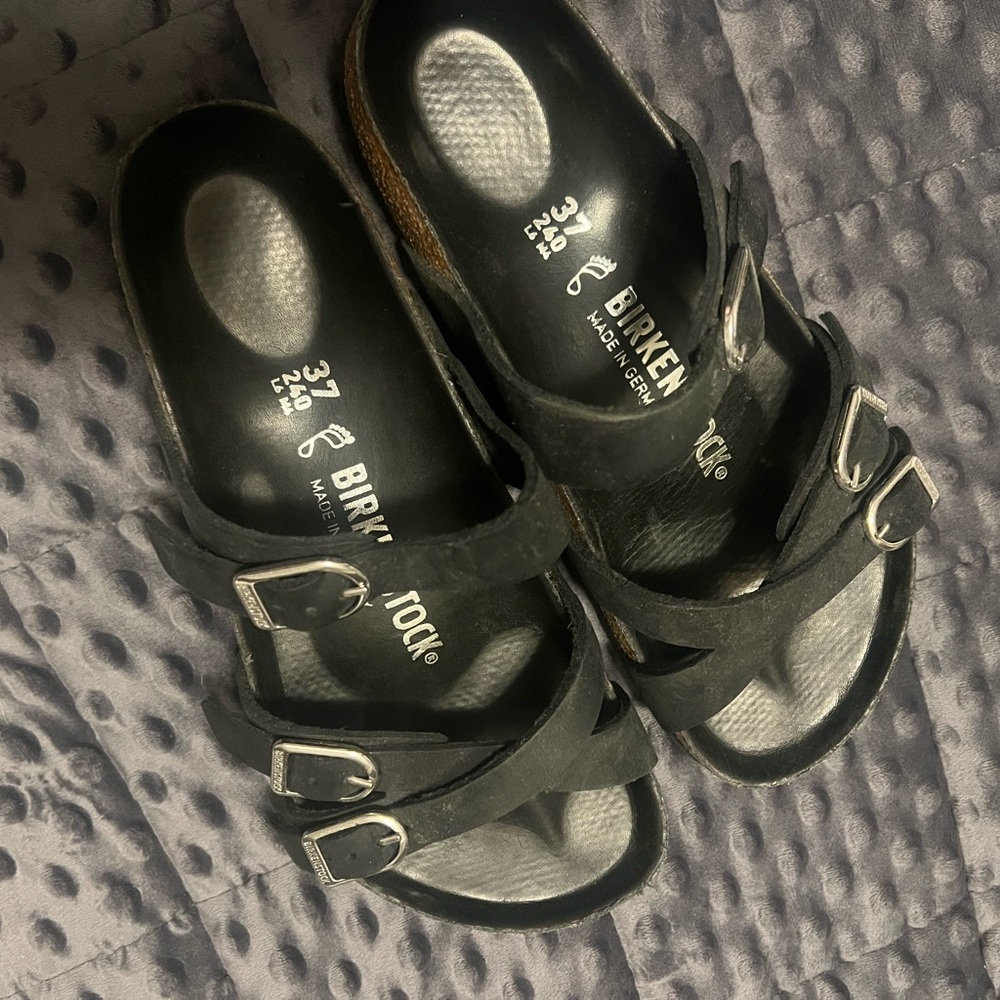Birkenstock Black Sandals with Adjustable Straps